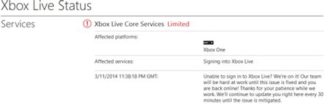 Xbox Live Is Currently Experiencing Some Issues With Sign In