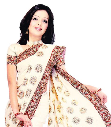 Bridal Bollywood Embroidery Sari Saree Indian DANSE DU VENTRE ROBE ...