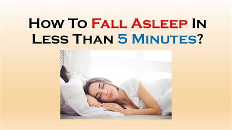 How To Fall Asleep In Less Than Minutes Youtube