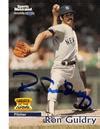 Ron Guidry Autographed Baseball Card New York Yankees Fleer