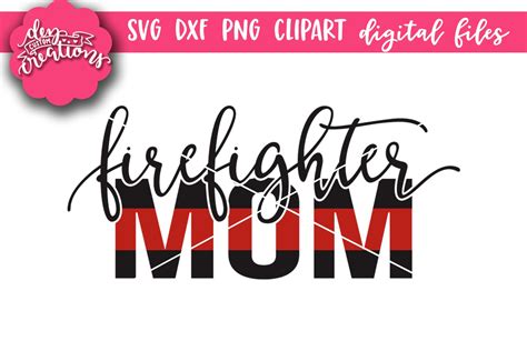 Firefighter Mom SVG DXF PNG 110891 Cut Files Design Bundles