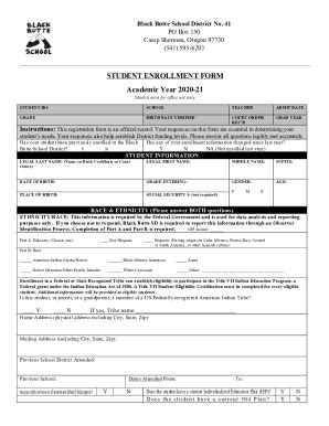 Fillable Online Bbs Student Enrollment Form Docx Fax Email Print