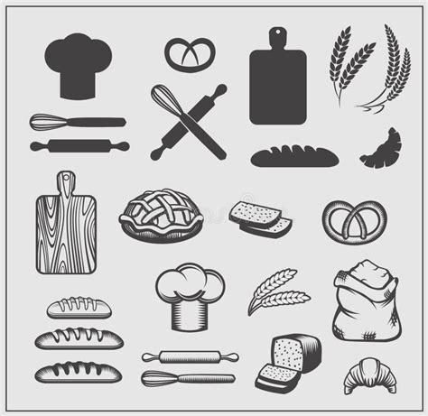 Bakery Icons Set Stock Vector Illustration Of Food Pretzel