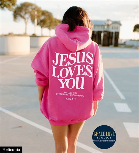 Jesus Loves You Hoodie Christian Hoodie Christian Sweatshirt Jesus Hoodie Trendy Hoodie Bible