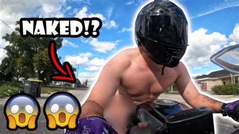 Riding My Motorcycle AROUND TOWN NAKED YouTube
