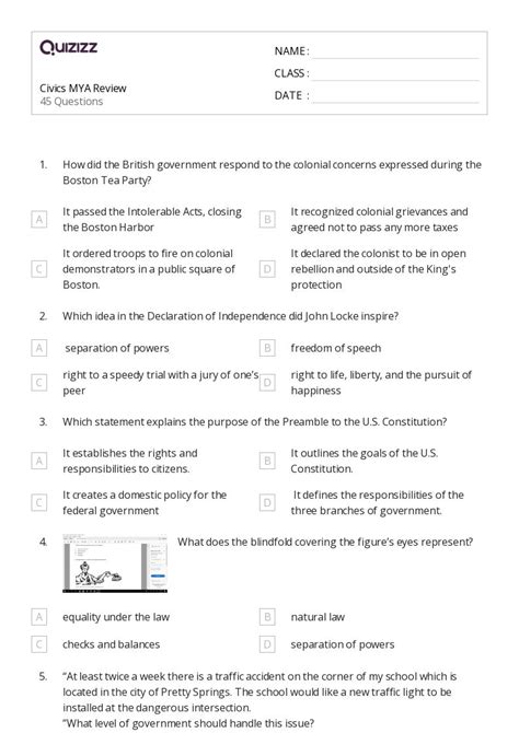 50 Civics Worksheets For 5th Grade On Quizizz Free Printable