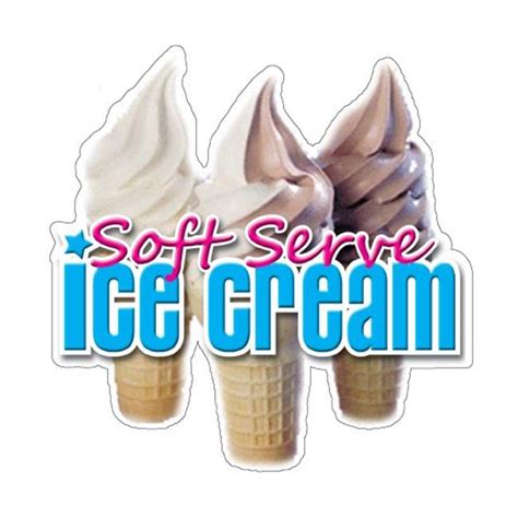 Signmission D Soft Ice Cream Soft Serve Ice Cream Concession Decal