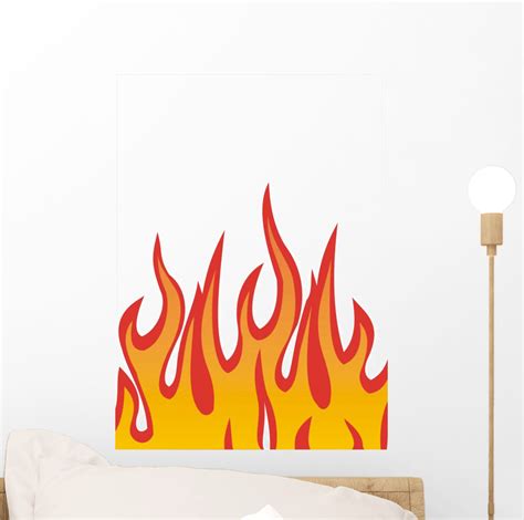 Flames Illustration Wall Decal – Wallmonkeys