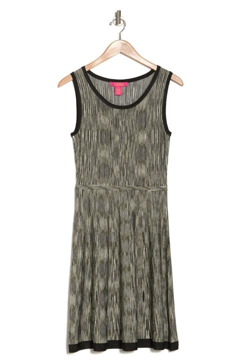 Catherine Catherine Malandrino Sleeveless Spacedye Fit And Flare Knit