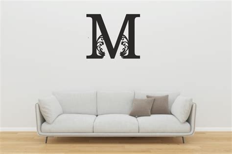 Letter M Wall Art Metal Wall Art Home Decor Home & Garden - Etsy