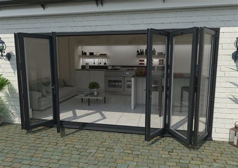 Mm Grey Aluminium Bifold Doors Left Right Bifold Doors At