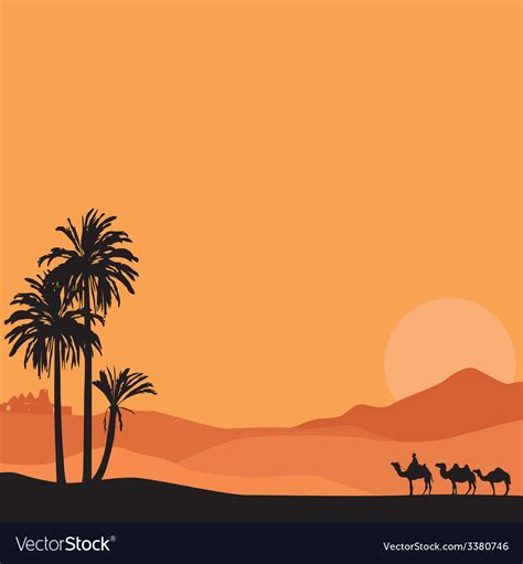 Background with desert Royalty Free Vector Image