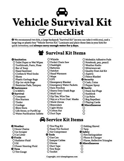 How to Build the Ultimate Vehicle Survival Kit: With Checklist – The ...