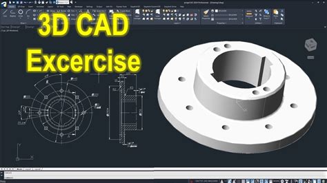 D Cad Practice Excercises For Beginers Progecad D Youtube