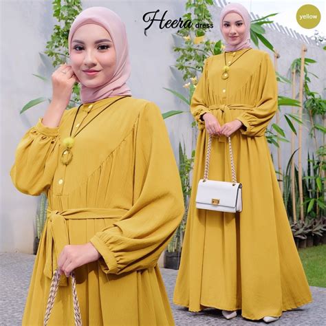 Zenia Style Heera Dress Bahan Crinkle Airflow Dress Kekinian Model Terbaru 2022 Remaja