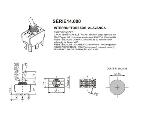 Eletrosul Materiais El Tricos Interruptor Alavanca Pl Stica Liga