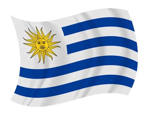 Bandera Uruguay Flameando Vector Art Stock Images Depositphotos