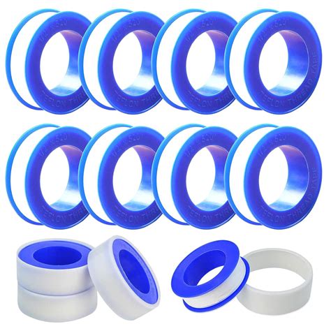 HSIULMY Plumbing Tape, 10 Rolls 0.47x393inch Teflon PTFE Thread Seal