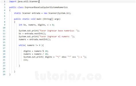 Ciclo While Java Expresar Base Cualquier Sistema Numerico Tutorias Co