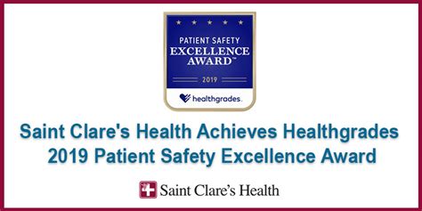 Saint Clares Health Achieves Healthgrades 2019 Patient Safety