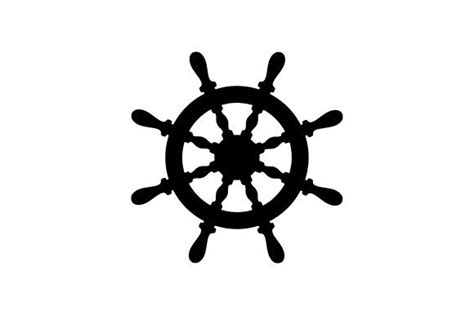 Ship Steering Wheel Silhouette Svg Cut File By Creative Fabrica Crafts