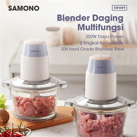 Jual Samono Blender Sw Chopper Kaca Daging Sayur Dan Buah Food