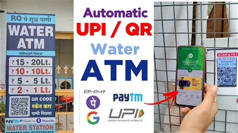 UPI QR Water ATM System Digital E Payment Water Vending Machine UPI