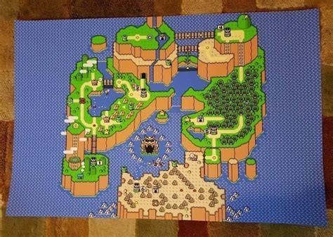 Super Mario World Map Poster