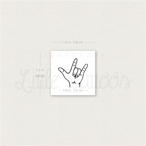 ILY Sign Temporary Tattoo - Set of 3 – Little Tattoos