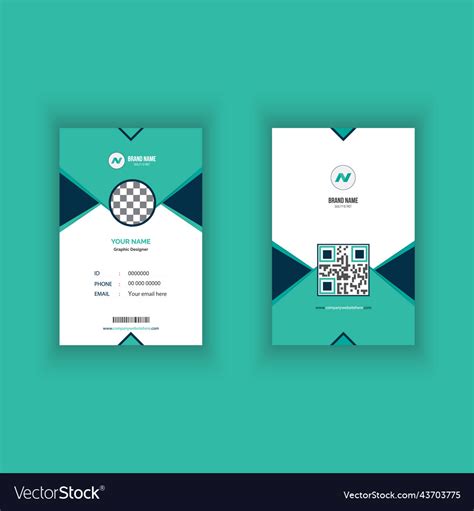 Creative Office Id Card Design Royalty Free Vector Image