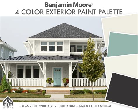 Off White Exterior Paint Colors, Benjamin Moore, Exterior Color Palette ...