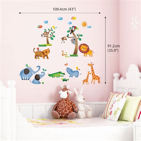 Wild Jungle Animals Wall Stickers – DECOWALL