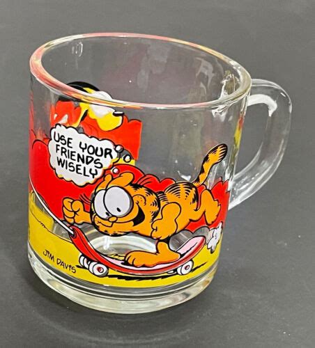 Mcdonald S Garfield Coffee Cup Use Your Friends Wisely Ebay