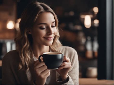 Premium Photo Woman Holding A Cup Of Coffee In Her Hands