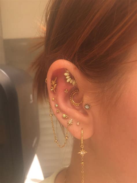 A Lil Update To Mariannes Ear All Piercings By Joe At Amato All Healed Aside From The Daith