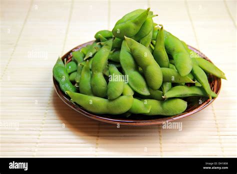 edamame boiled soybeans stock photo alamy