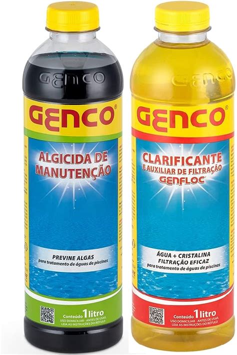 Kit Clarificante E Algicida De Manuten O L Genfloc Genco Madeiramadeira