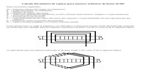 Calculo de espiras motor trifásico PDF Document