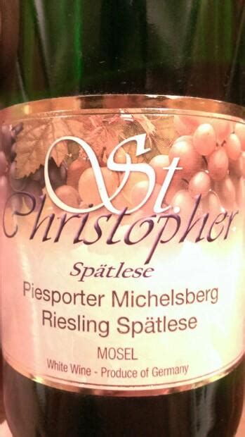 2020 St Christopher Piesporter Michelsberg Riesling Spätlese Germany