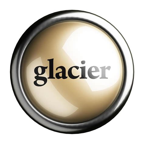 glacier word on isolated button 6379869 Stock Photo at Vecteezy