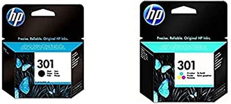 HP 301 Pack De 2 Cartouches D Encre Noire Trois Couleurs Authentiques