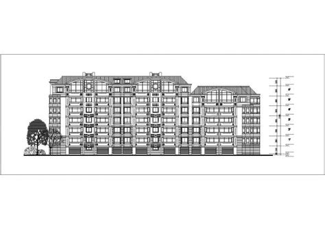 苏州万利家园小区6层砖混住宅楼平立面设计cad图纸（每层720平米）住宅小区土木在线