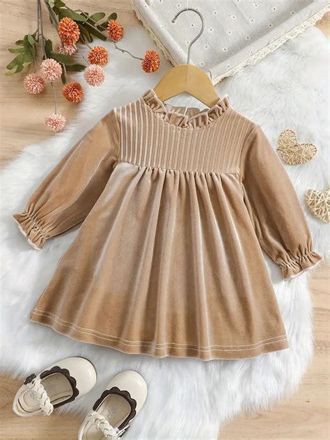 Girls Golden Velvet Dress Beloved Clothing Co