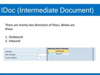 Sap Idoc Overview And Outbound Idoc Pptx