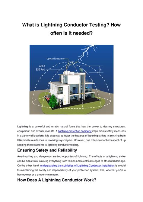 Ppt What Is A Lightning Conductor Testing How Often Is It Needed