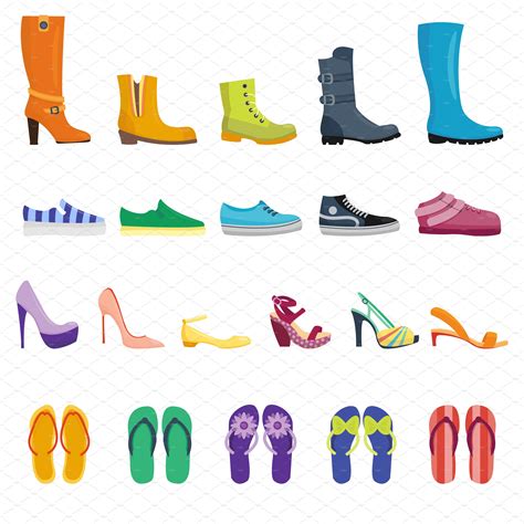 shoes vector set shoes vector rocket art casual accessories