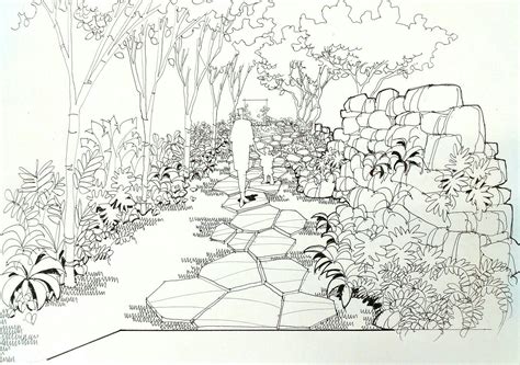 Tropical Garden Sketch