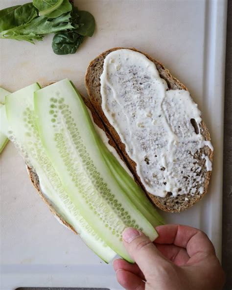 Crunchy Green Goddess Veggie Sandwich Recipe A Red Spatula