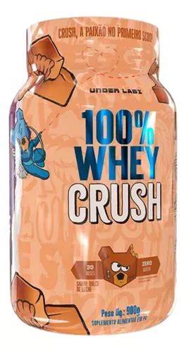 100 Whey Crush Concentrada Pote 900g Under Labz Sabor Dulce De Leche