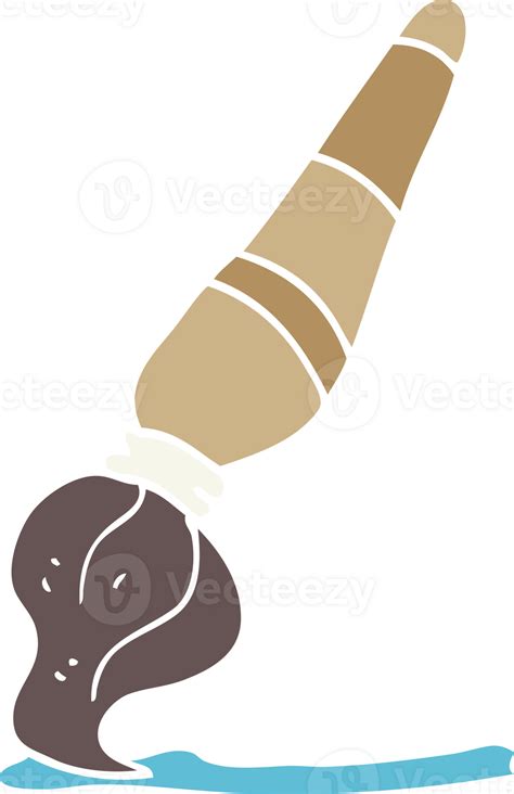 Flat Color Illustration Cartoon Art Paint Brush 44924581 Png